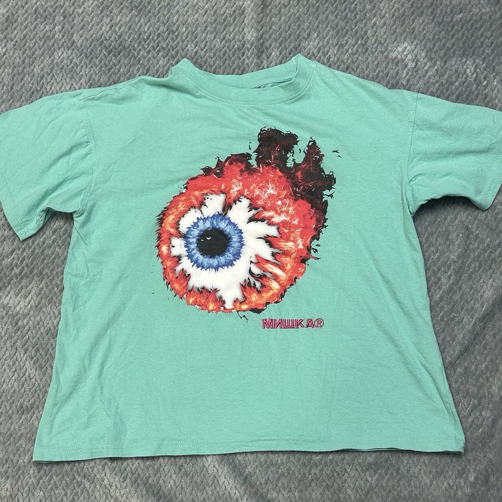 Mishka MNWKA Keep Watch Eye T Shirt Adult M Embroidered‎ Name Flaming Eyeball